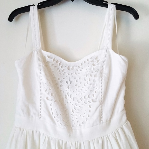 ⬇️73% OFF! Joie Eyelet Fit & Flare White Dress - Picture 3 of 3