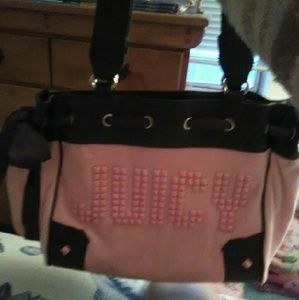 Pink studded juicy couture purse