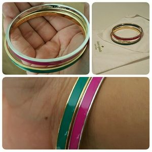 2 Kate Spade silver and gold bracelets