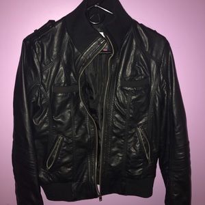 Faux leather jacket