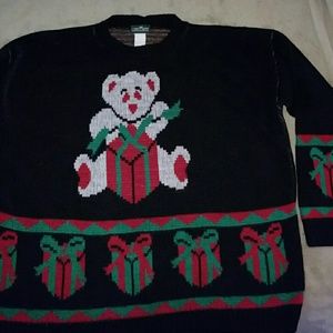 Ugly Xmas Christmas sweater sz XL Cabin Creek Bear