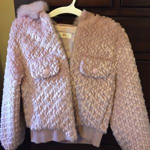 Never worn faux fur jacket