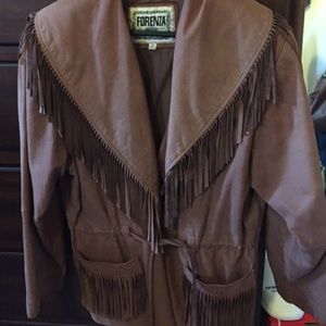 Suede tassel jacket