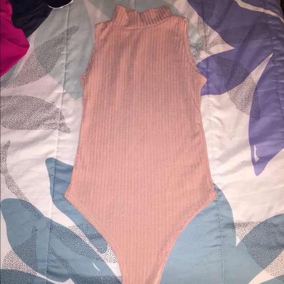 Ribbed mock turtleneck bodysuit