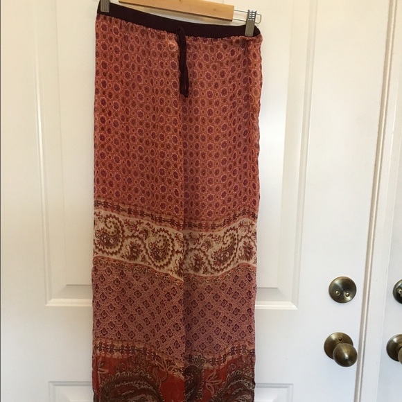 Eloise by Anthropologie Silk Sheer Bohemian Pants