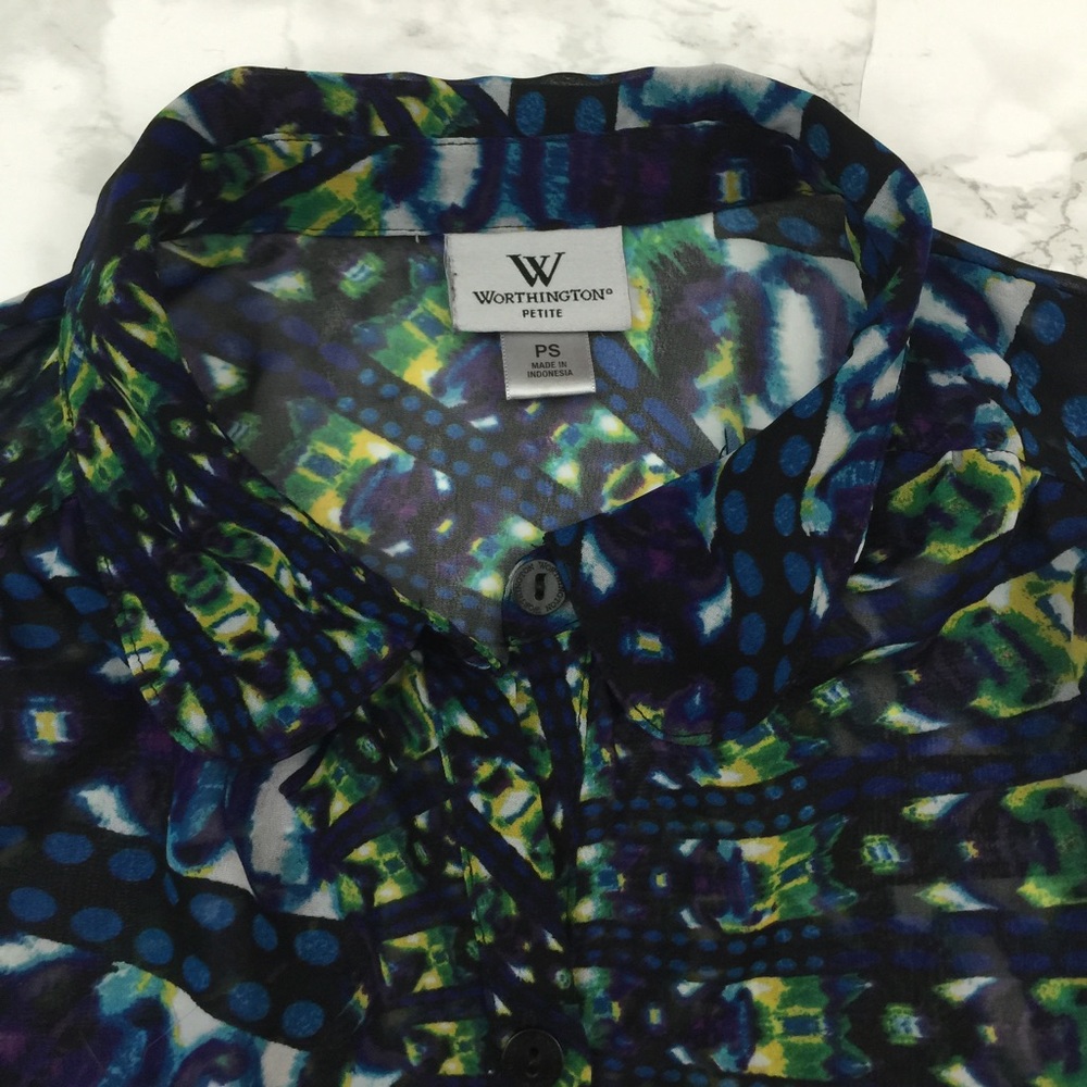 Chiffon Button Up - Picture 2 of 8