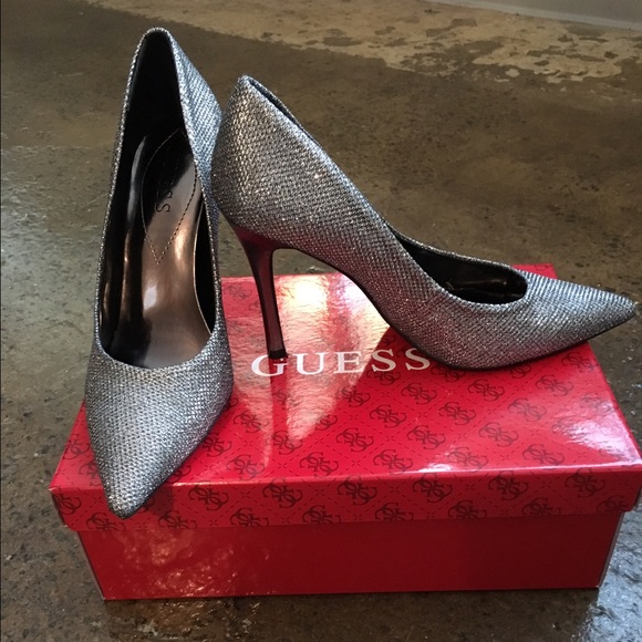 Glitter Silver Pumps