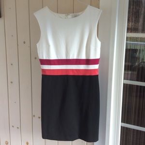 Ann Taylor Loft color block dress size 8
