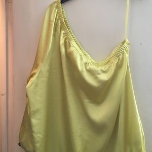 One sleeve satin blouse