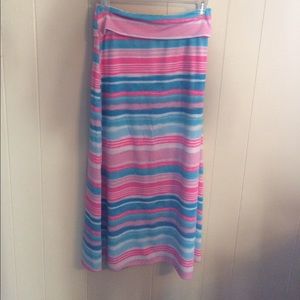 Long colorful maxi skirt