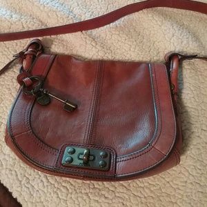 Authentic Fossil leather crossbody