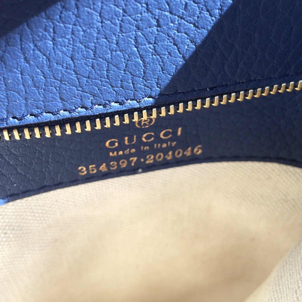 Gucci Leather Swing Tote in Blue -🎉2X HOST PICK🎉 NEW- - Picture 7 of 8
