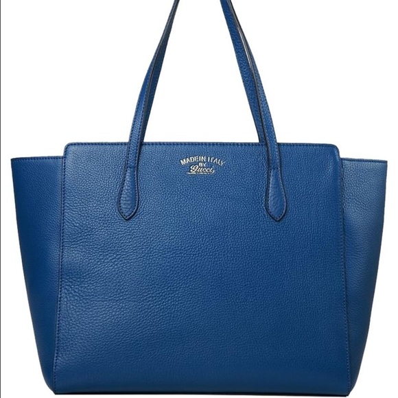 Gucci Leather Swing Tote in Blue -🎉2X HOST PICK🎉 NEW- - Picture 5 of 8