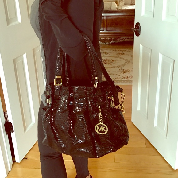 Euc Michael Kors Python Satchel - image 1