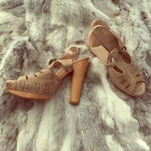 FRYE wooden heel sandals