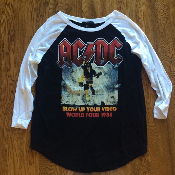 Ac dc raglan shirt clearance