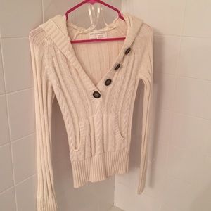 Aeropostale Cream Sweater w Hood