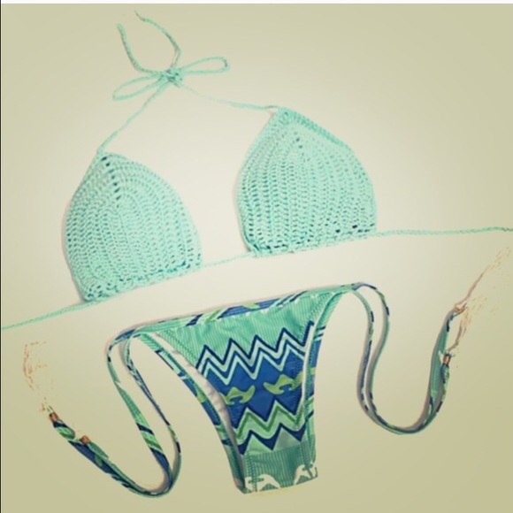 Brand new Brazilian knit bikini small medium