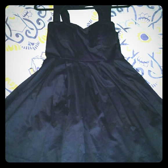 Black A-line dress