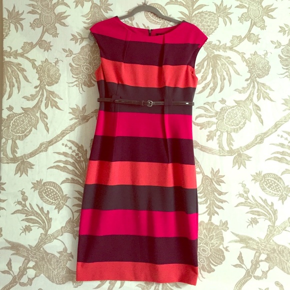 Ellen Tracey Jewel Tone belted dress