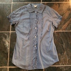Polka dot button up blouse