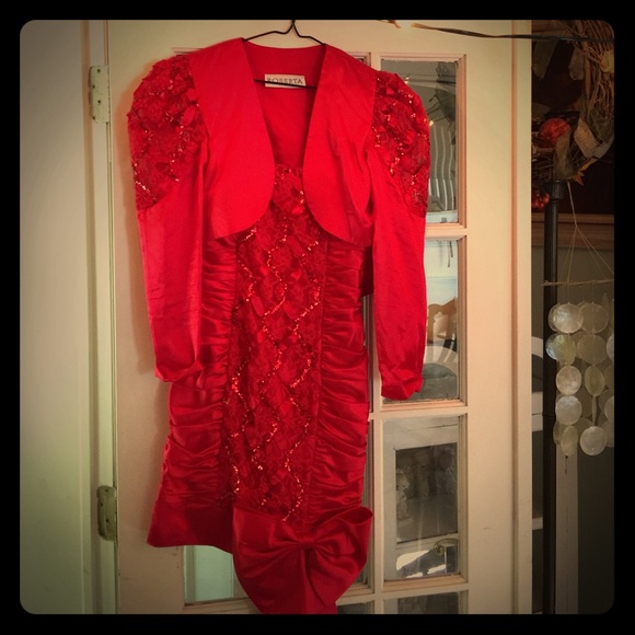 Vintage 80s Christmas party dress