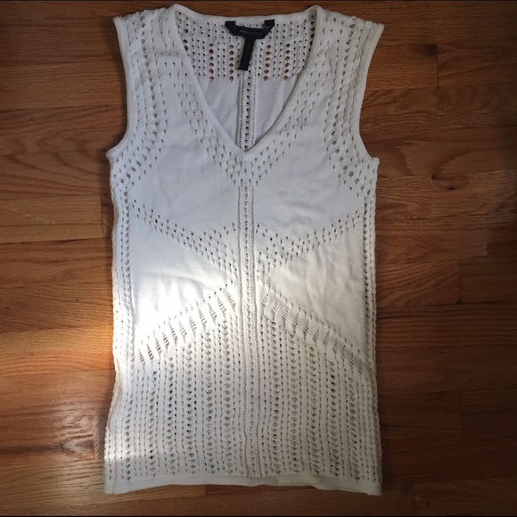 BCBG Tops - BCBG Pointelle Sweater Tank