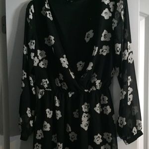 Black floras dress