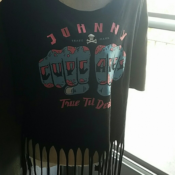 Johnny Cupcakes Fringed Tee