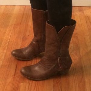 Brown Leather Boots Size 6.5