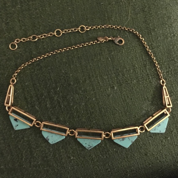 Gold and turquoise necklace