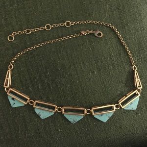 Gold and turquoise necklace