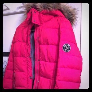 Abercrombie and fitch fur hood coat