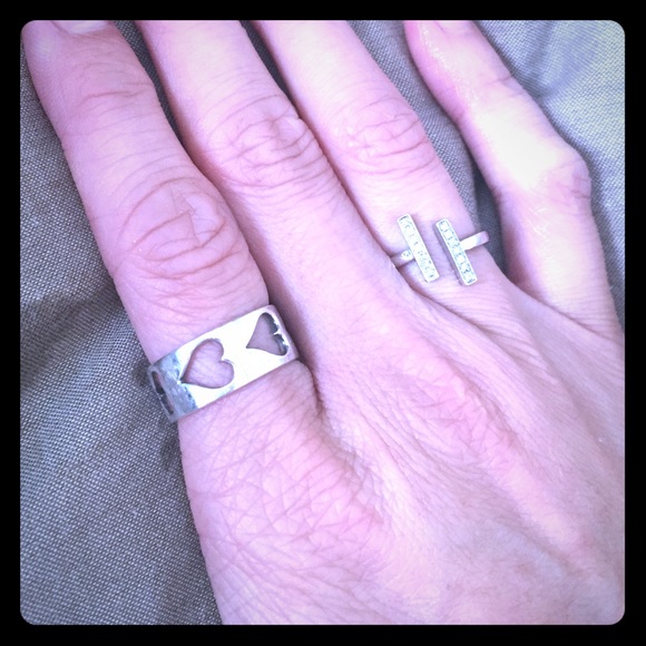 Sterling silver band with hearts cut out