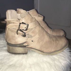 Tan booties