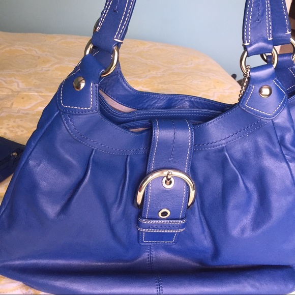 Authentic blue coach purse