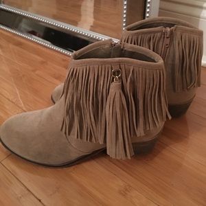 Fringe booties