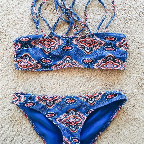 STRAPPY BLUE BIKINI