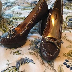 Sperry platform chunky heels