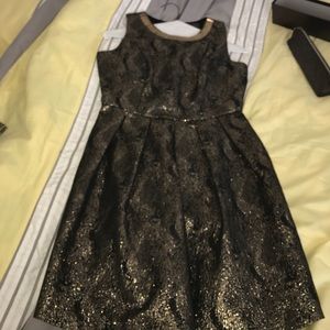 Black and gold party dress