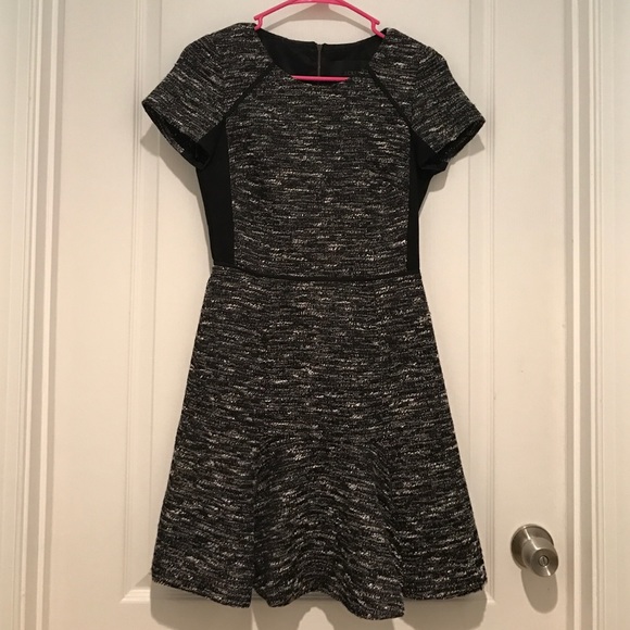 Jcrew black and white wool dress. Size 00