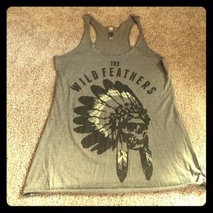 Wild feathers racerback tank