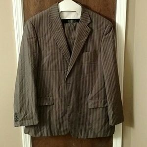 Gray Suit with white pinstripe