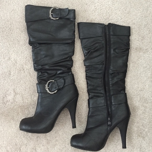 Black Knee High Boots