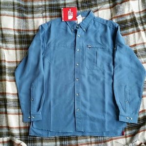 Men's north face syncline shirt in bay blue