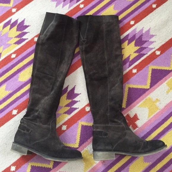 Free People Knee High Suede Boots