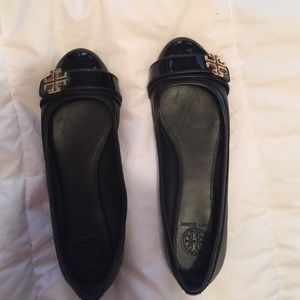 Tory Burch Black Leather Flat