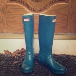 Teal Hunter rain boots