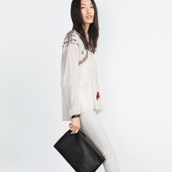 ZARA Clutch Bag With Strap Black - Picture 1 of 4
