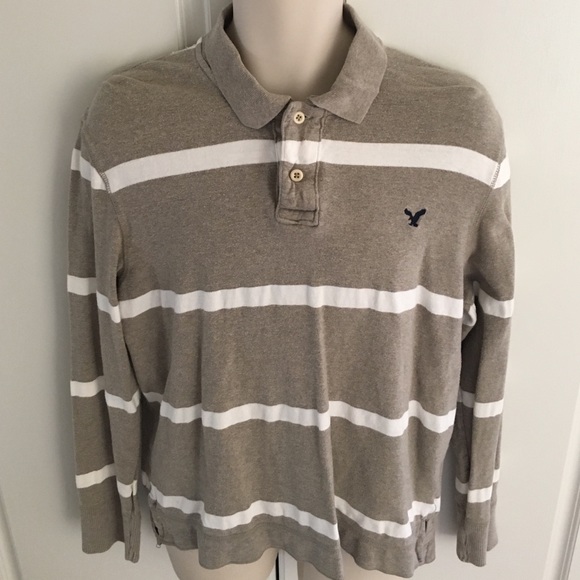 Men's American Eagle polo long sleeve medium